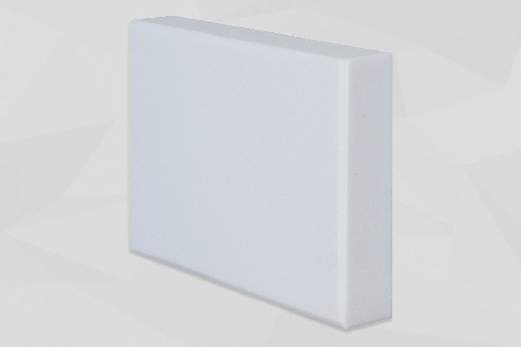 Diagonally positioned melamine foam panel for sound absorption