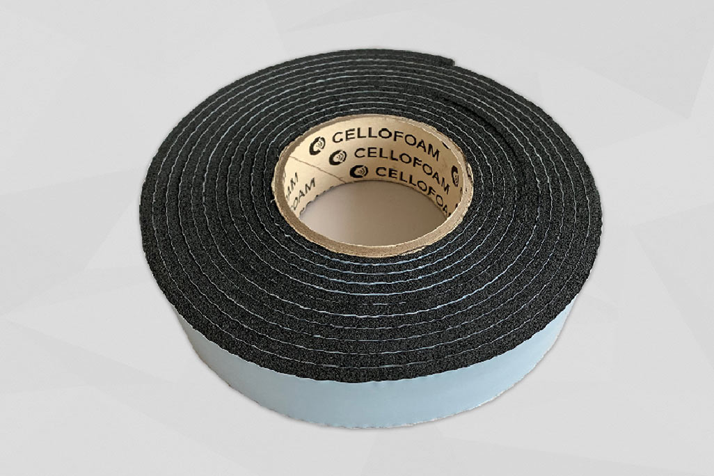 Standing roll of black sealing tape soni NBR