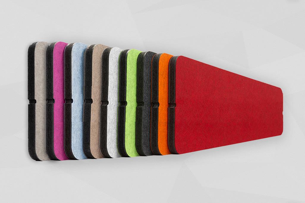 9 table dividers in different colors.