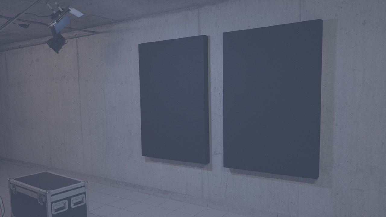 Thumbnail 2 rectangular sound absorbers on the wall